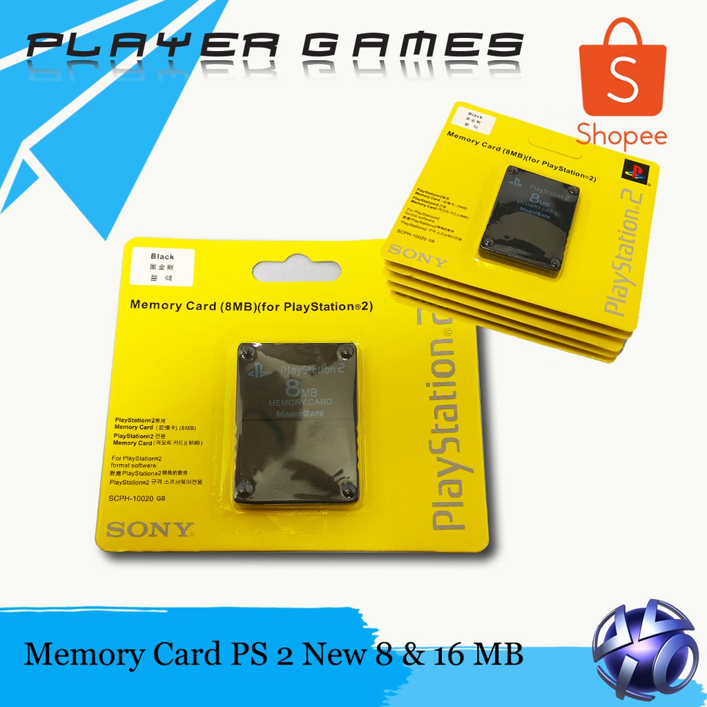Jual MEMORY CARD PS2 NEW 8MB/16MB/32MB/64MB/128MB MC PS2 HITAM NEW ...