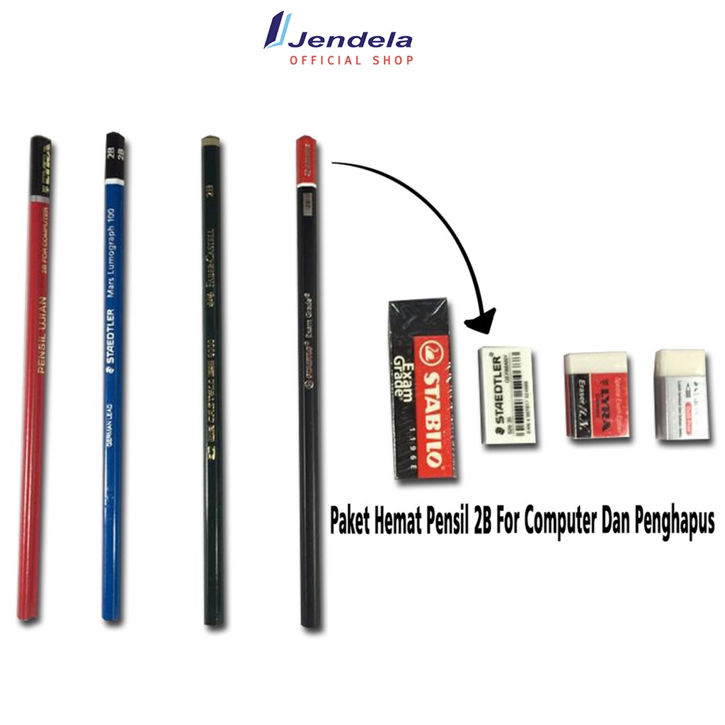 Jual Pensil 2B For Computer Dan Penghapus (1 Set)Pensil Ujian ATK ...