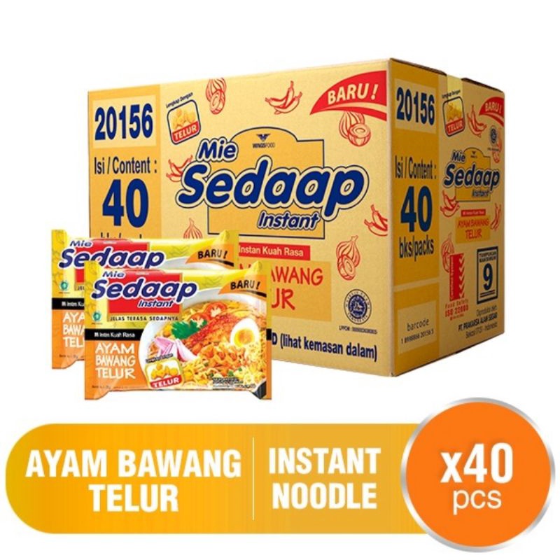 Jual Mie Sedaap Ayam Bawang Telur 73 Gram 1 Dus Isi 40 Pcs Shopee