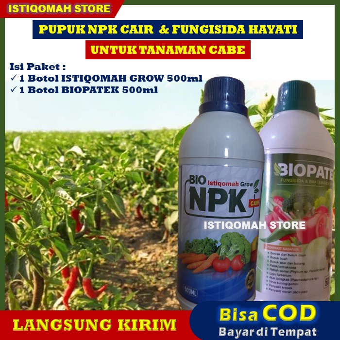 Jual 1 Biopatek Fungisida And 1 Istiqomah Grow Pupuk Npk Cair Obat Cabe Biar Buah Lebat Obat 9283