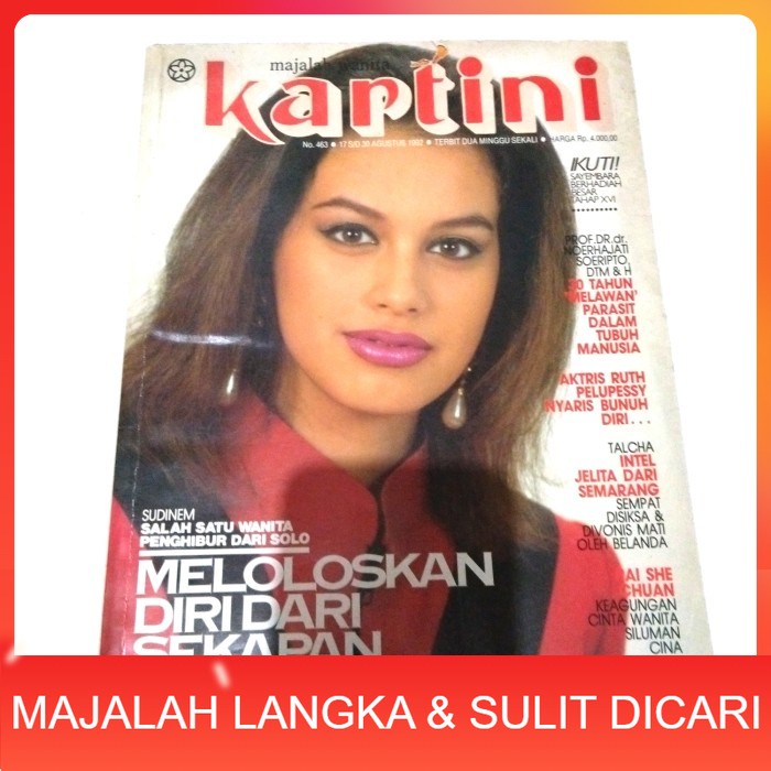 Jual Majalah Kartini No 463 Agu 1992 Cover Sophia Latjuba Langka