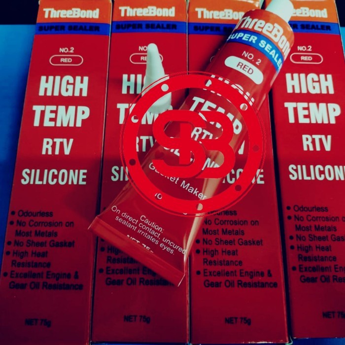Jual Lem Threebond SUPER SEALER No.2 HIGH Temp RTV Silicone Red Merah ...