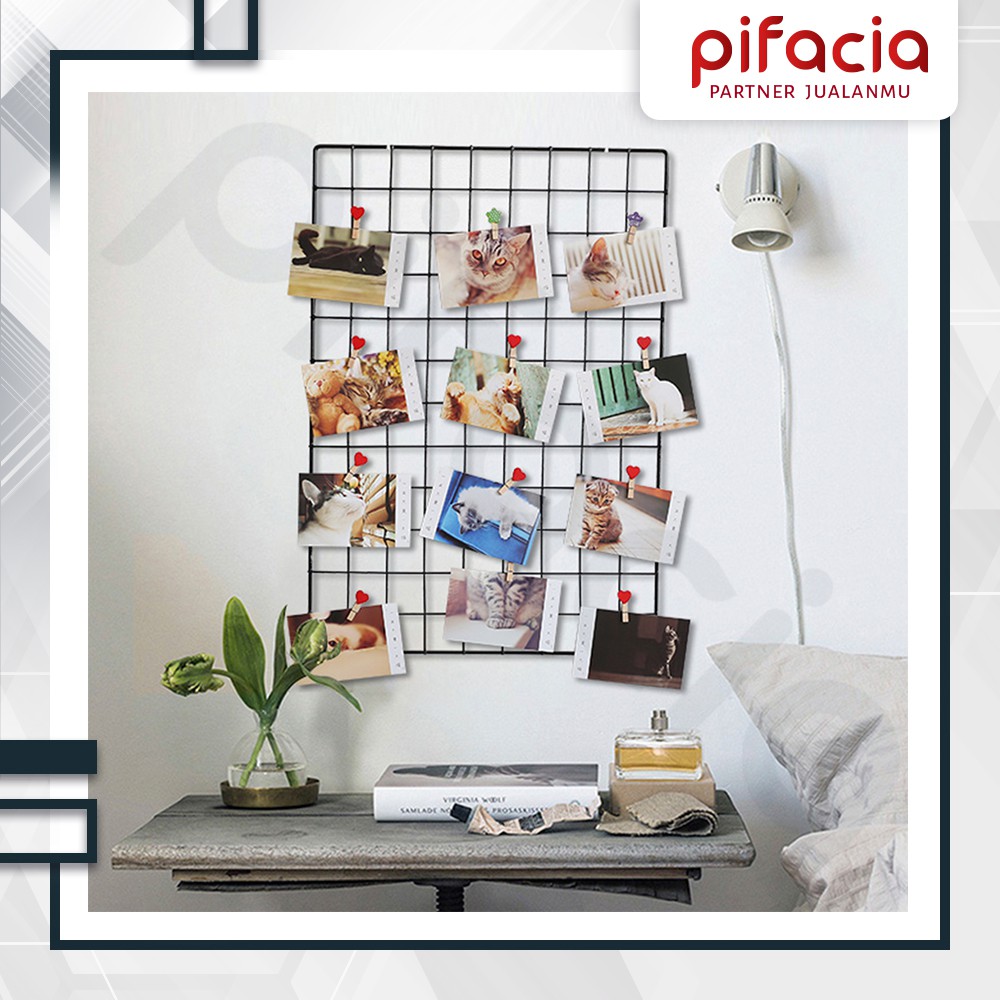 Jual Dekorasi Hiasan Dinding Kamar Kawat Ram Hitam Putih Aksesoris