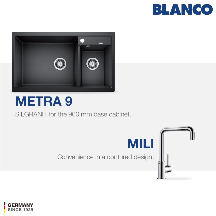 Jual BLANCO Metra 9 Silgranit Kitchen Sink Promo Paket 4 - Anthracite ...