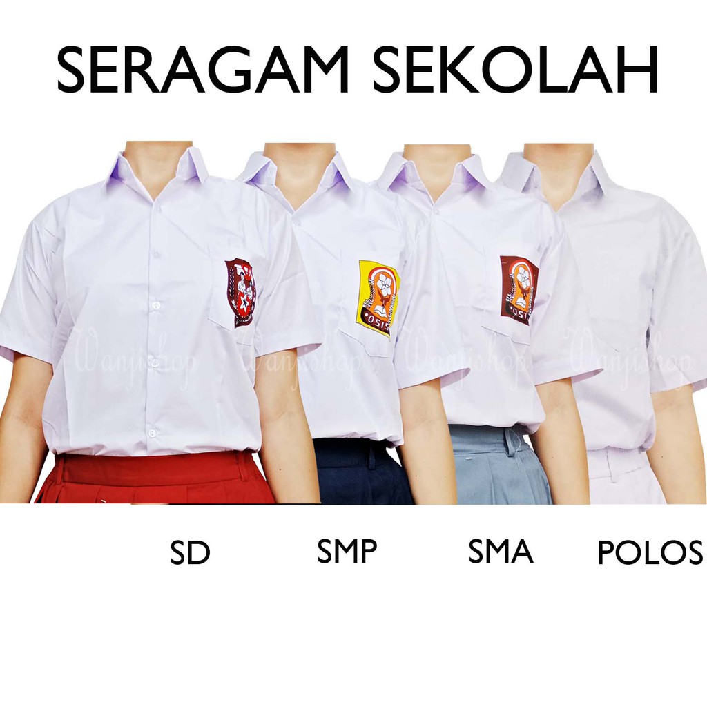 Jual Seragam Sd Smp Sma 6 20 Baju Sekolah Sd Smp Sma Kemeja Sekolah Seragam Sekolah 0667