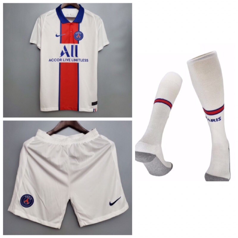 Jual Jersey Kaos Baju Bola PSG Paris Saint Germain Away 3rd Putih ...