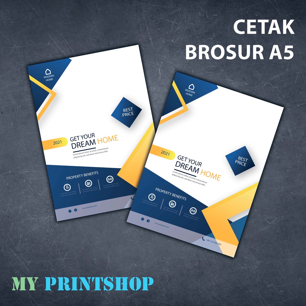 Jual Cetak Brosur Flyer Ukuran A5 1 Sisi Kertas Art Paper 120 150 Gr