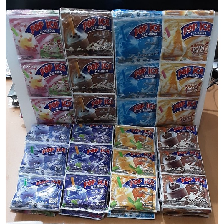 Jual Pop Ice Popice Blender All Varian Rasa 25g Isi 10 Sachet Shopee Indonesia 1841