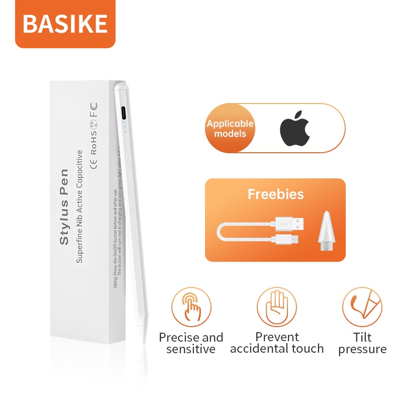 Product image Basike Stylus Pen Universal CP08 Capacitive Multifunctional Screen Touch Pen Pencil Active Stylus Drawing for for iP Air4/5 gen9 gen8 mini6  6th 7th Palm Rejection