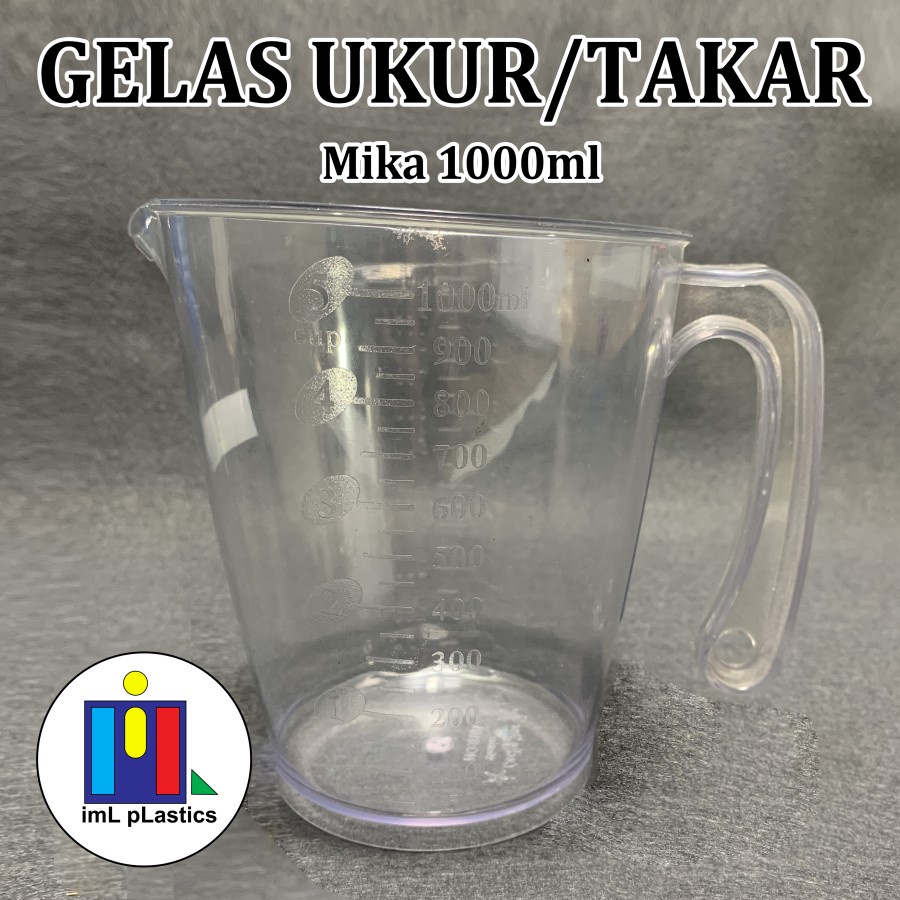 Jual Gelas Ukur Gelas Takar Measuring Cup Mika 1000 Ml 1 Liter Shopee Indonesia 9067