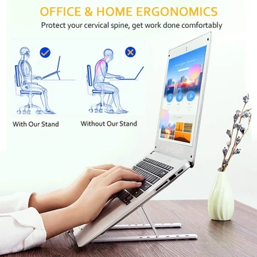 BESTOOL Laptop Stand Holder Portable Dudukan Tablet Aluminium Multifungsi Adjustable 7 Level