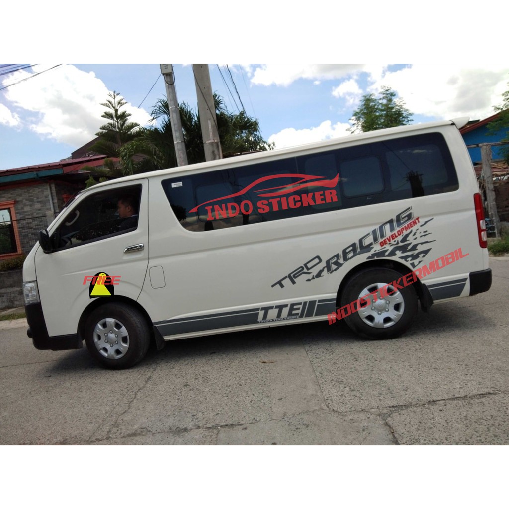 Jual Sticker stiker mobil hiace stiker mobil list toyota hiace mini bus ...