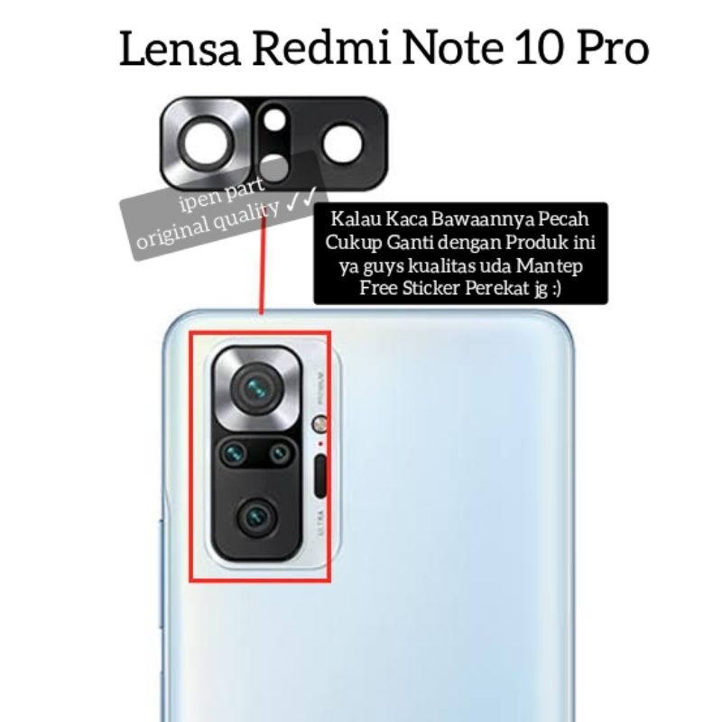 Jual Kaca Kamera Redmi Note 10 Pro 4g Original Lensa Camera Belakang Lens Shopee Indonesia