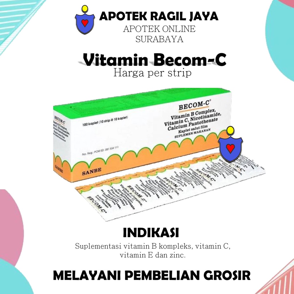 Jual C Suplementasi vitamin B kompleks, vitamin C, vitamin E dan