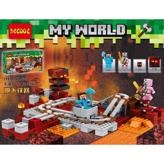 Jual Brick Block Lego Minecraft My World 825 The Nether Railway (18024 ...