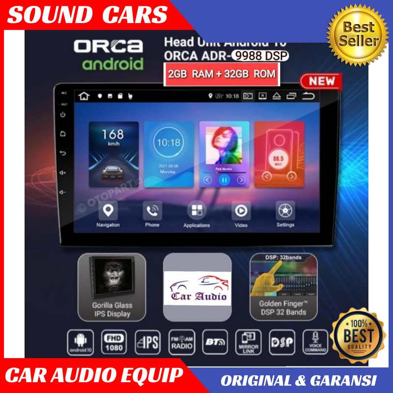 Jual Head Unit Android 10 inch ORCA ADR 9988 DSP Android 10