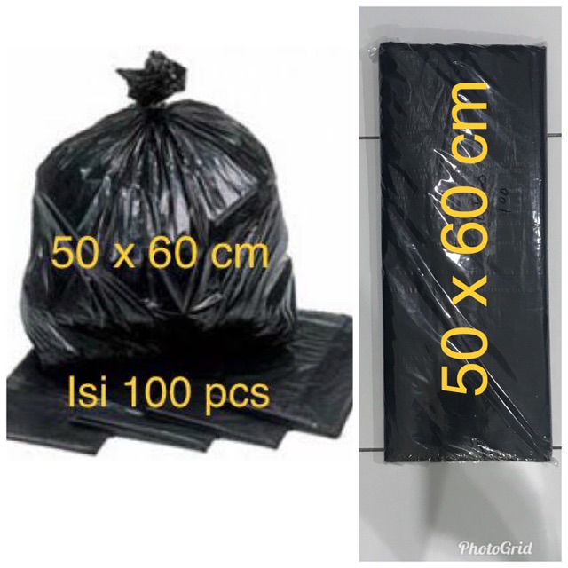 Jual Kresek Kantong Plastik Sampah Hitam Tebal Besar 50 X 60 Trash Bag Garbage Bag Jumbo 6292