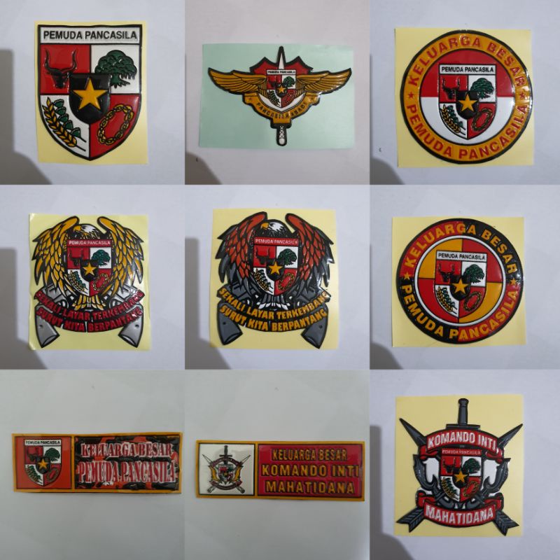 Jual Sticker Embos Logo Pp Pemuda Pancasila Plat No Stiker Timbul