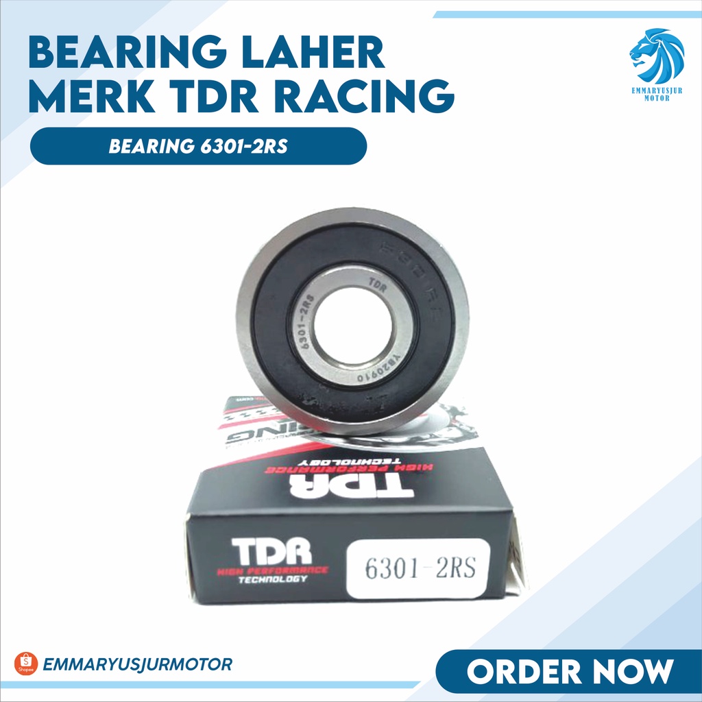 Jual BEARING LAHER RODA DEPAN RODA BELAKANG 6301 2RS TDR RACING ...