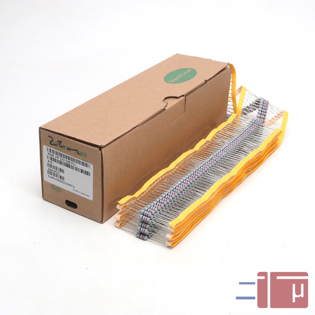 Jual x10 Resistor 22R 22 Ohm 1W Metal Oxide 5% Taiwan Kaki Tembaga ...