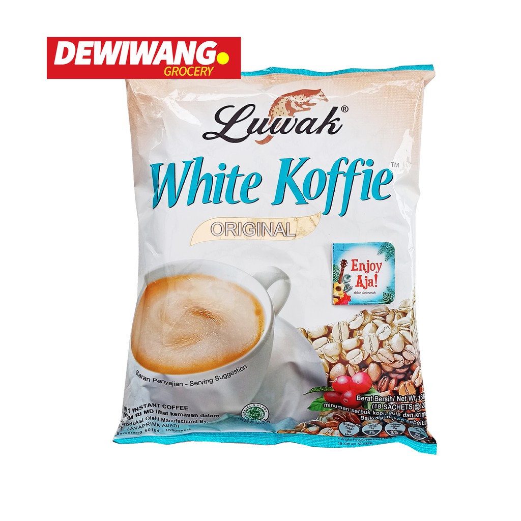 Jual Kopi Luwak White Coffee Original 18 sachet x 20 gram - White ...