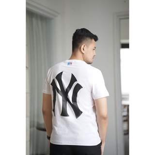 KAOS BAJU FASHION BRANDED NEW YORK YANKEES NY LOGO PRIA WANITA COMBED 30S