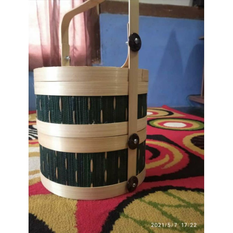 Jual rantang/hampers bambu susun uk 20cm anyaman mendong | Shopee Indonesia