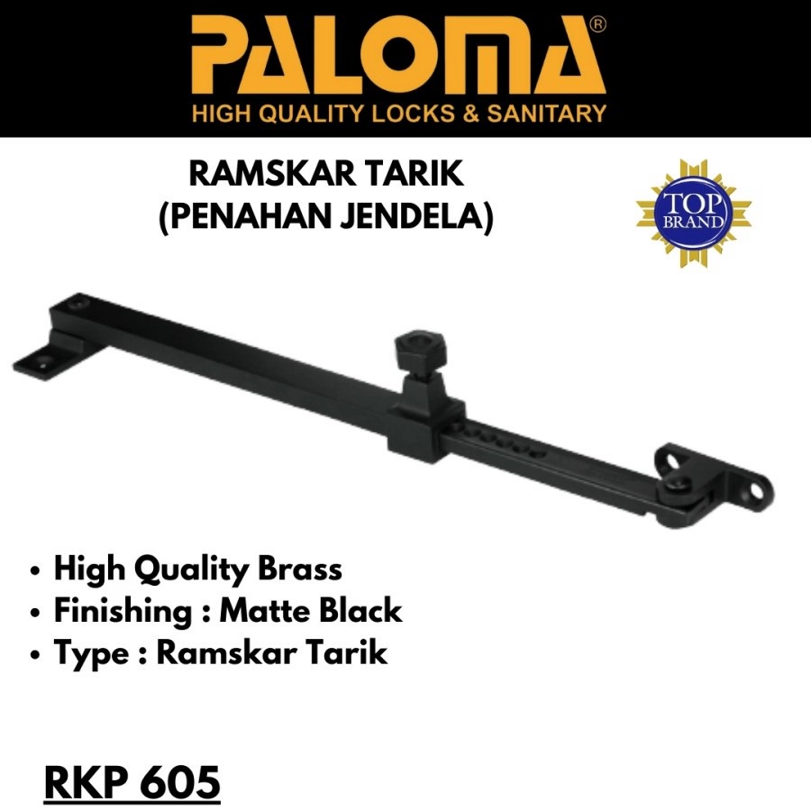 Jual RKP 605 PALOMA RAMSKAR PENAHAN JENDELA RAMSKAR TARIK MATTE BLACK ...