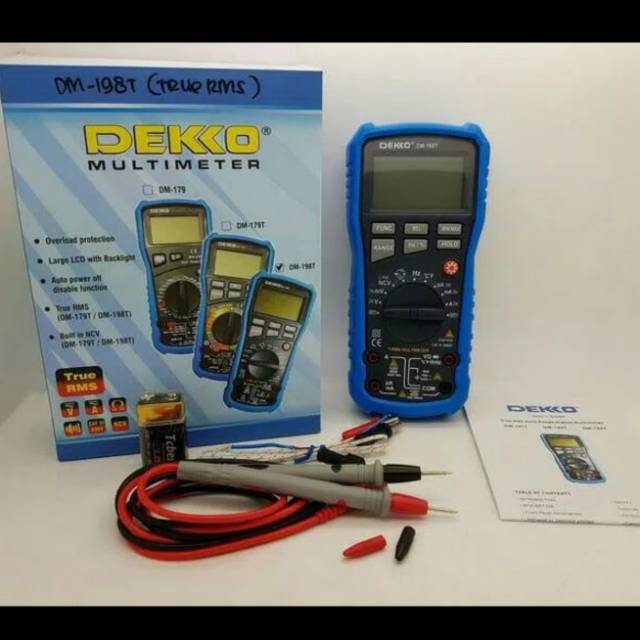 Jual Digital Multitester Dekko DM-198T ( TRUE RMS ) | Shopee Indonesia