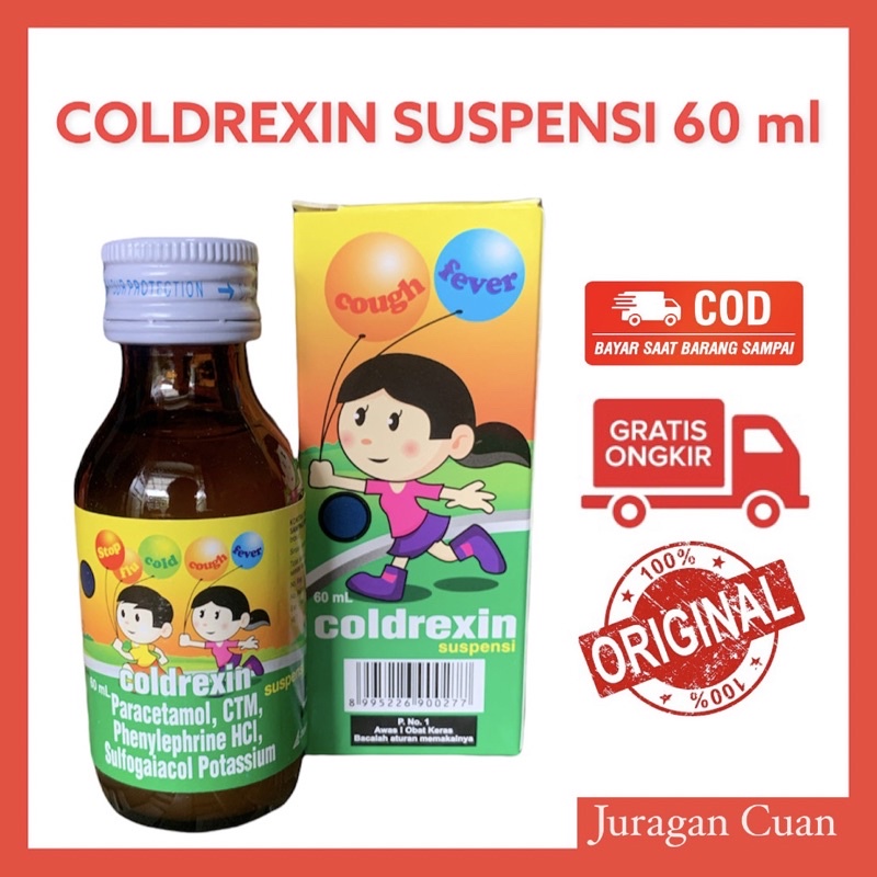 Jual COLDREXIN SUSPENSI 60 ml / OBAT BATUK / PILEK / DEMAM | Shopee ...