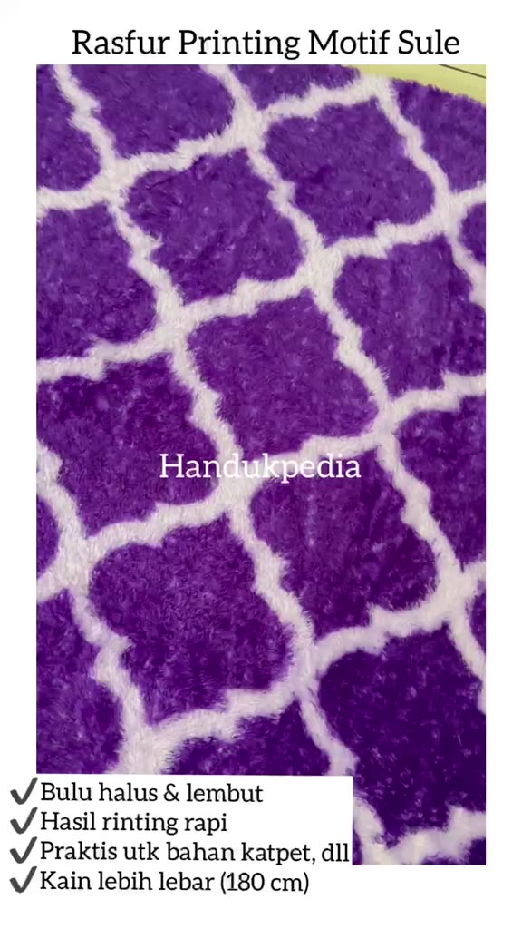 Jual KAIN BULU / RASFUR PRINTING MOTIF SULE LEBAR 180 CM, BULU 15 MM ...