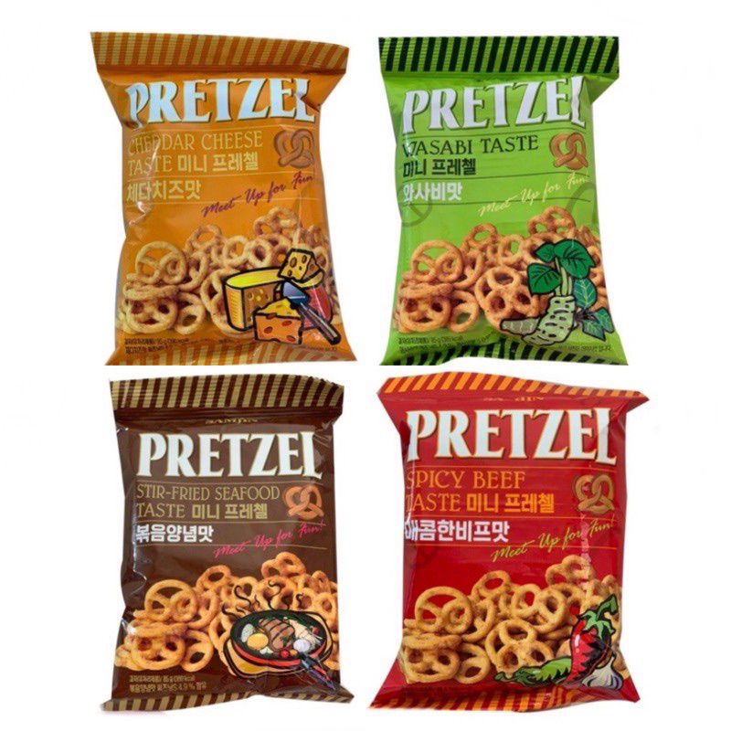 Jual Samjin Pretzel Korea Beef Spicy Seafood Cheese Wasabi Choco Snack Korea Shopee