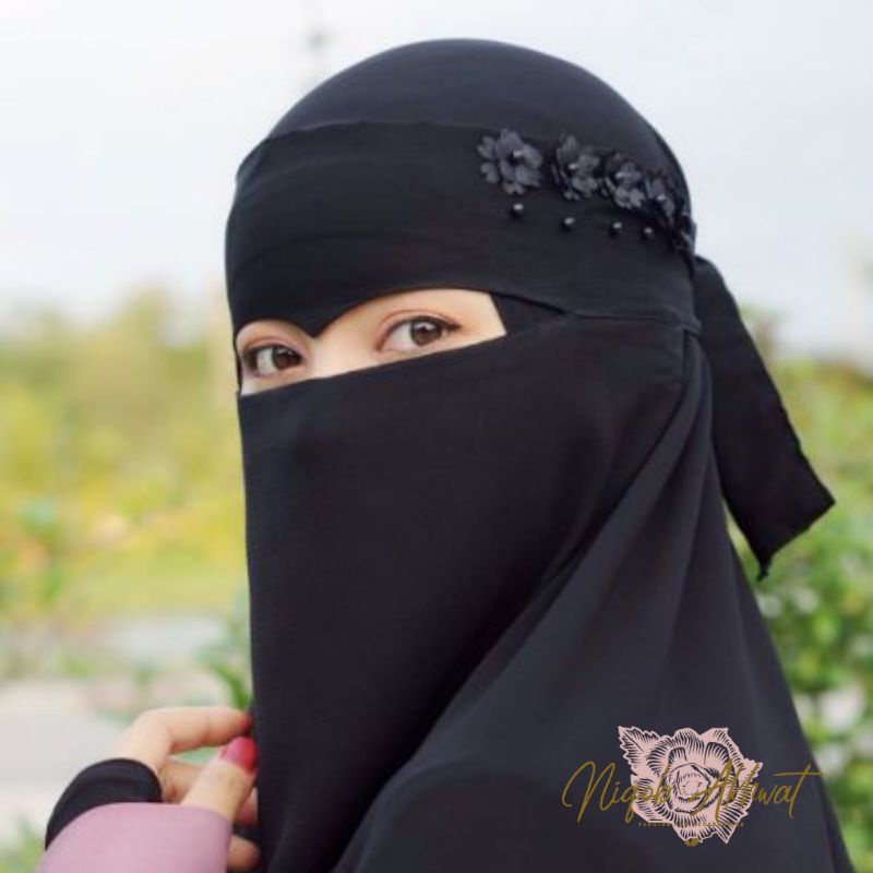 Jual Niqab Bandana Elang Eagle Niqab Cadar Murah Jet Black Shopee Indonesia
