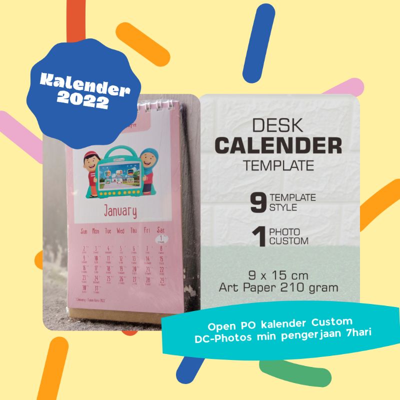 Jual Kalender Duduk 2022 / Kalender Custom Foto/ Kalender Unik 2022 ...