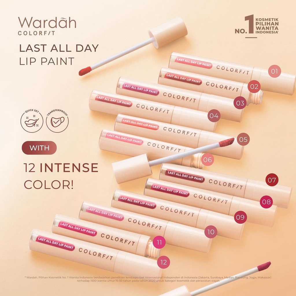 Jual WARDAH Colorfit Last All Day Lip Paint | Shopee Indonesia