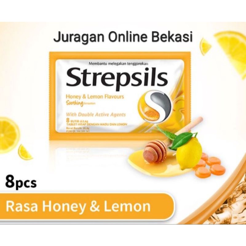 Jual PERMEN STREPSIL HONEY & LEMON [8x2.6gr] | Shopee Indonesia
