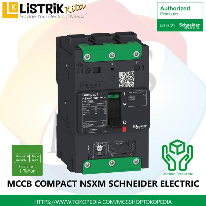 Jual MCCB Schneider 25kA TM32D 3P NSXm Everlink Connector - LV426202 ...
