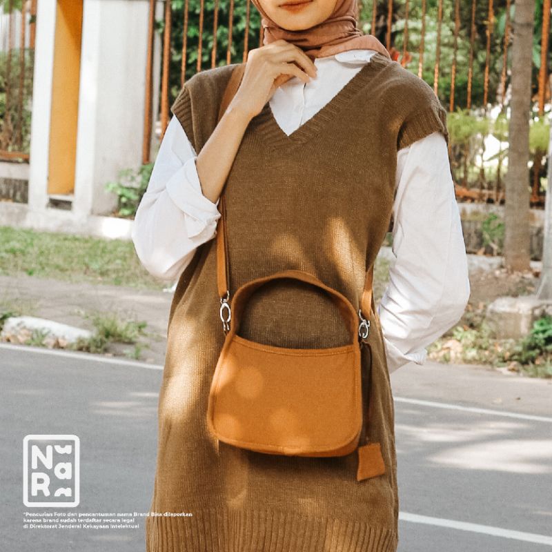 Jual Sling Bag Canvas Wanita Tas Selempang Bahu Kanvas Mini Handbag Korean Style Shopee Indonesia