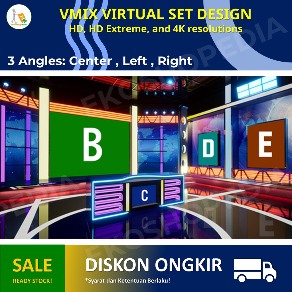 Jual VMIX VIRTUAL SET DESIGN 4K - NEWS 48 v31 | Shopee Indonesia