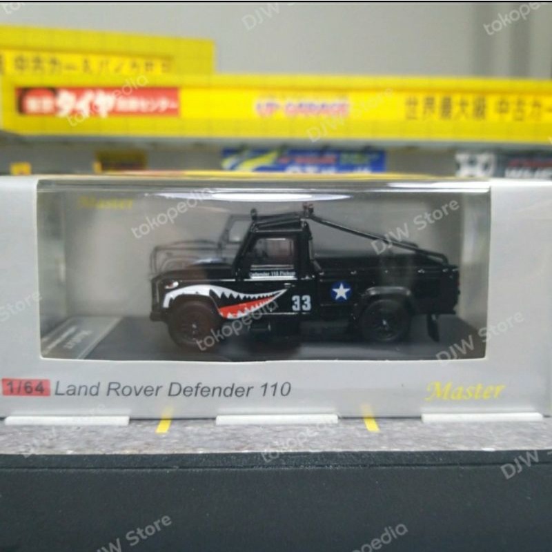 Jual Master 1/64 Land Rover Defender 110 Pickup Shark Black Opening ...