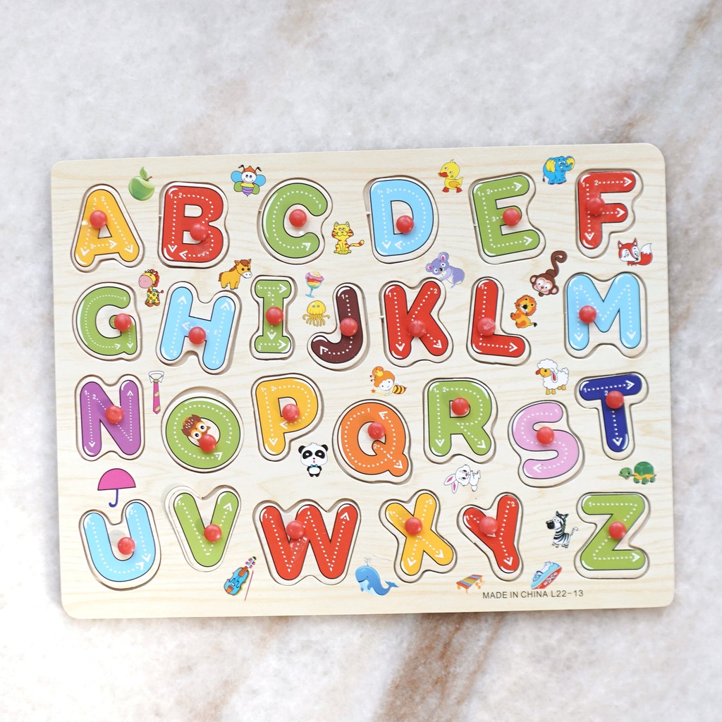 Jual Sunshine Edutoys - Mainan Edukasi Anak Puzzle Kayu Abjad Alphabet ...