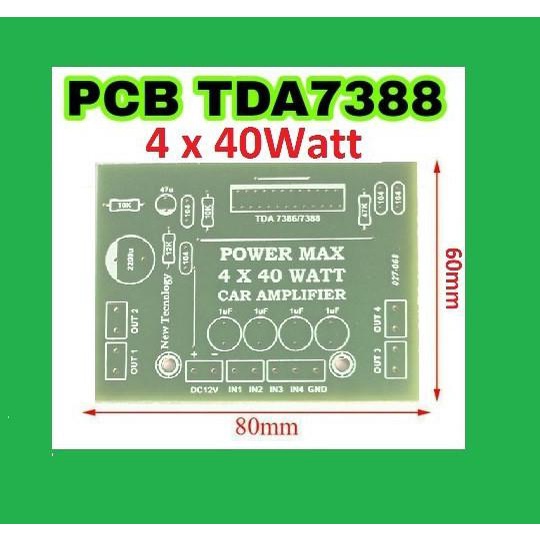 Jual Pcb Tda7388 4X40Watt Power Amplifier Btl 4 Channel 40W Nivic00