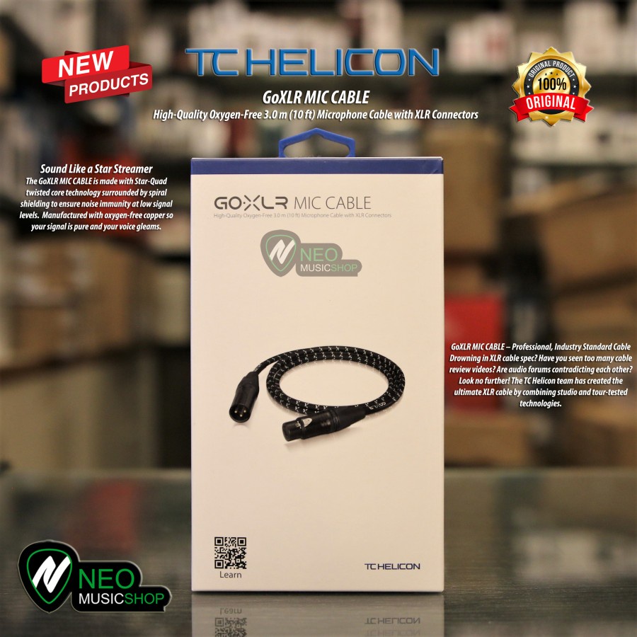TC Helicon GoXLR MIC CABLE Cavo per microfono da 3,0 m (10 piedi) senza ossigeno di alta qualità con connettori XLR