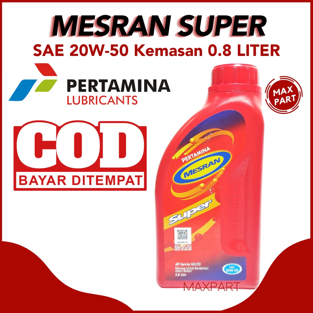 Jual MESRAN SUPER PERTAMINA LUBRICANT OLI MESIN MOTOR MOBIL SAE 20W-50 ...