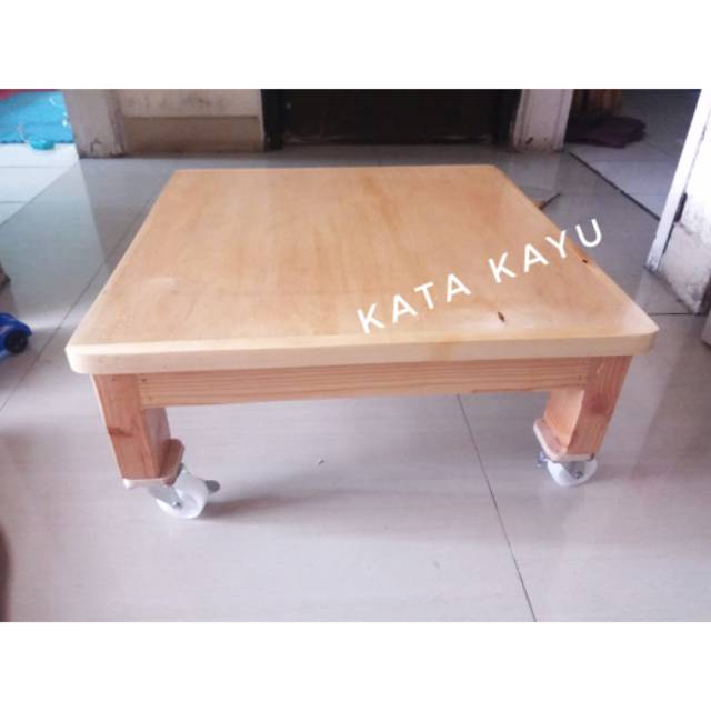 Jual Meja roda kayu custom | Shopee Indonesia