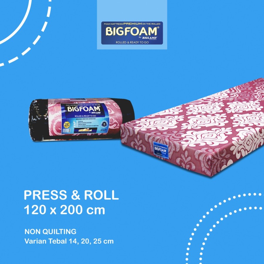 Jual Kasur Busa Big Foam Premium 200 x 120 x 20 Quilting Press & Roll ...