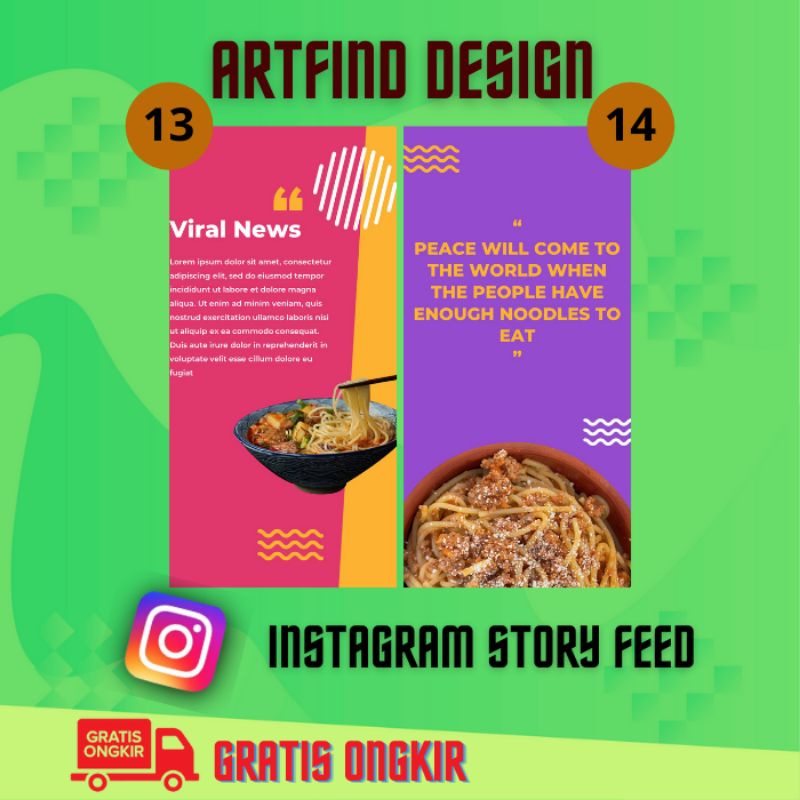 Jasa desain Post Konten Story Feed IG Instagram Satuan Murah Kekinian Part 2