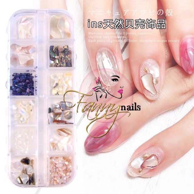 Jual Hiasan kuku nailart batu kulit kerang nail art japan stone nailart