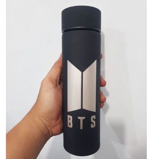 Jual Botol Tumbler Suhu Led Logo Bts Cetak Grafir Laser Custom Hadiah Agustusan Shopee