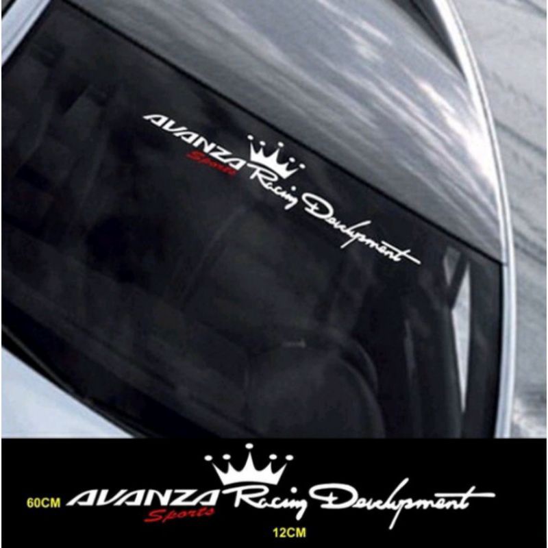 Jual Stiker Mobil Sticker Cutting Kaca Mobil Depan Avanza Racing Development Shopee Indonesia